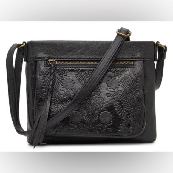 The Sak Sanibel Leather Crossbody Bag In Black - Picture 1 of 9
